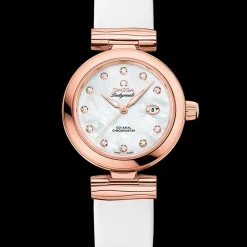 34 mm, Sedna™ gold on leather strap