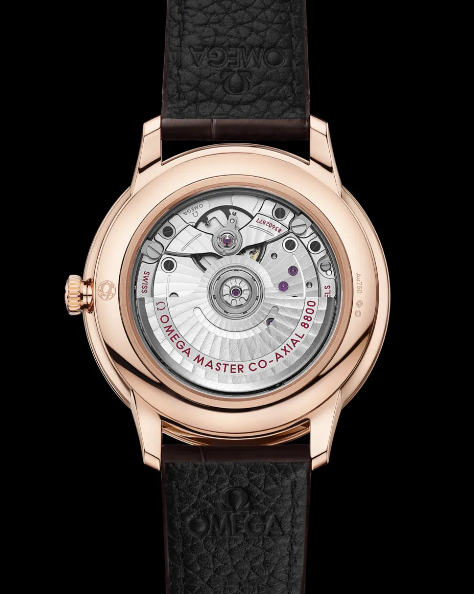 40 mm, Sedna™ gold on leather strap