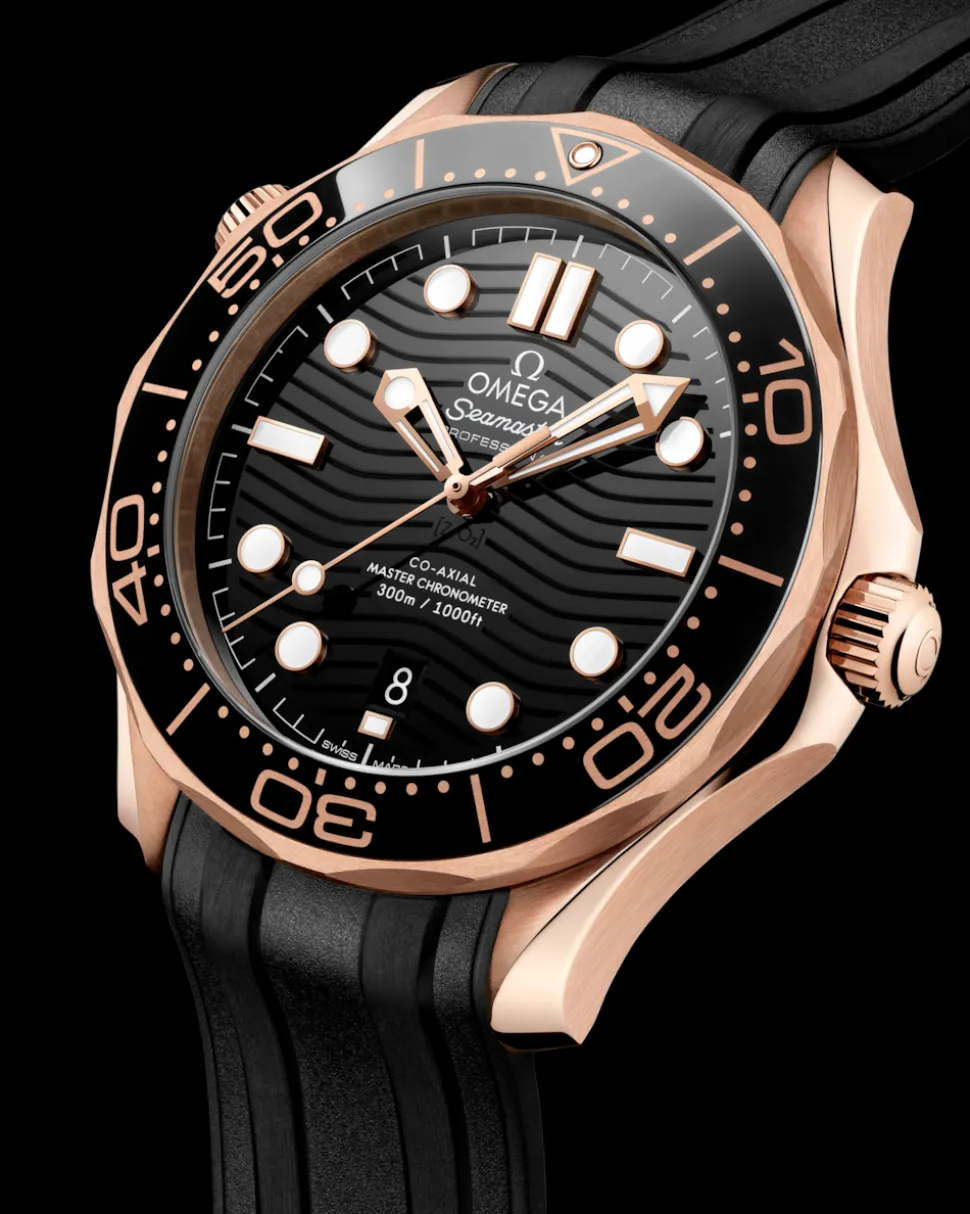 42 mm, Sedna™ gold on rubber strap