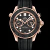 44 mm, Sedna™ gold on rubber strap
