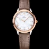 30 mm, steel ‑ Sedna™ gold on leather strap