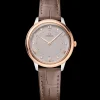30 mm, steel ‑ Sedna™ gold on leather strap