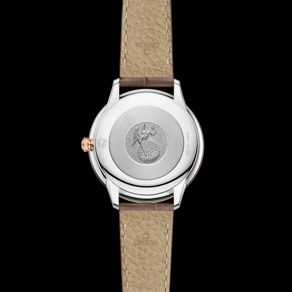 30 mm, steel ‑ Sedna™ gold on leather strap