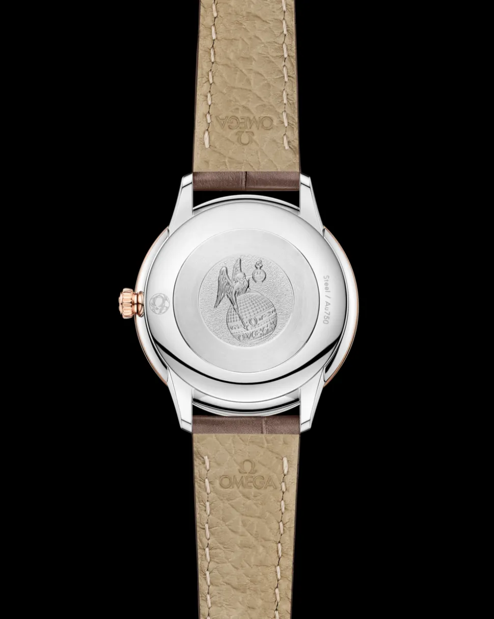 27.5 mm, steel ‑ Sedna™ gold on leather strap