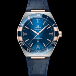 41 mm, steel ‑ Sedna™ gold on leather strap
