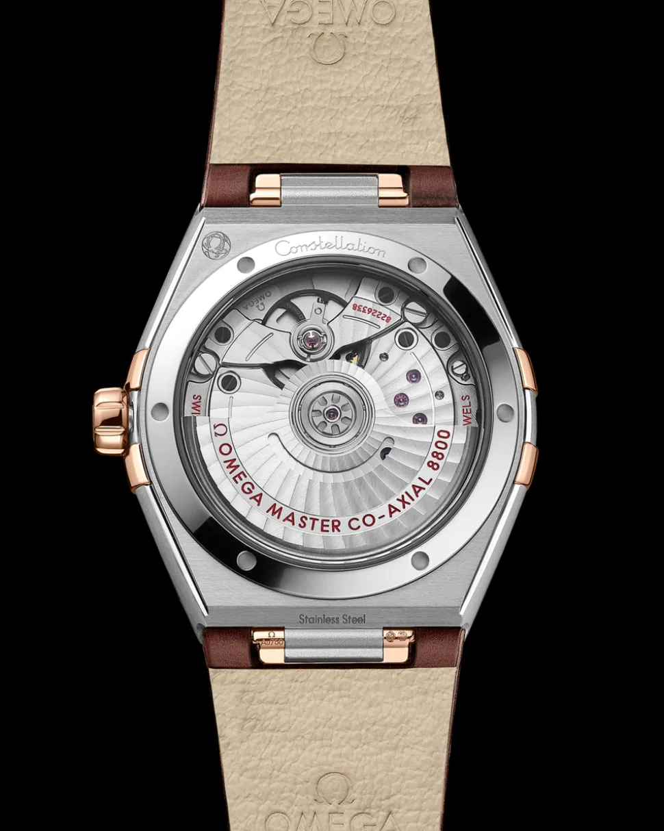 36 mm, steel ‑ Sedna™ gold on leather strap