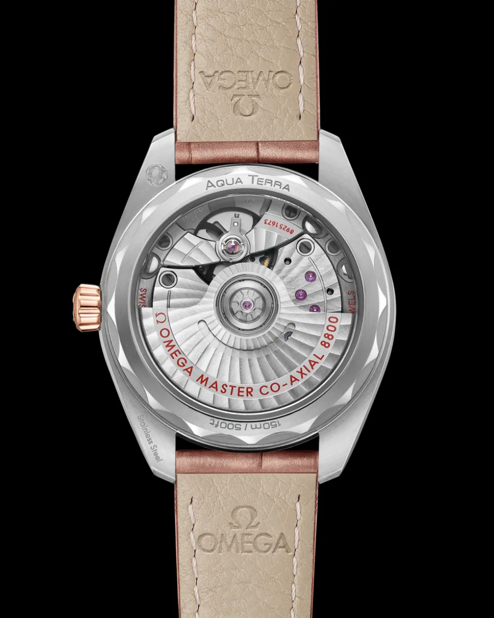 34 mm, steel ‑ Sedna™ gold on leather strap
