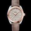 34 mm, steel ‑ Sedna™ gold on leather strap