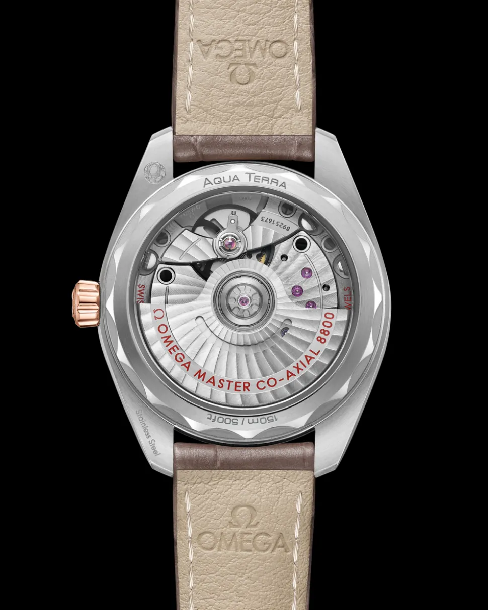 34 mm, steel ‑ Sedna™ gold on leather strap