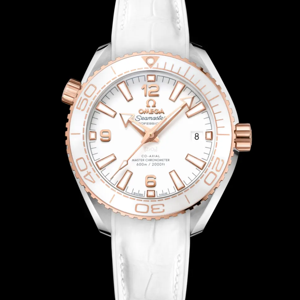 39.5 mm, steel ‑ Sedna™ gold on leather strap with rubber lining