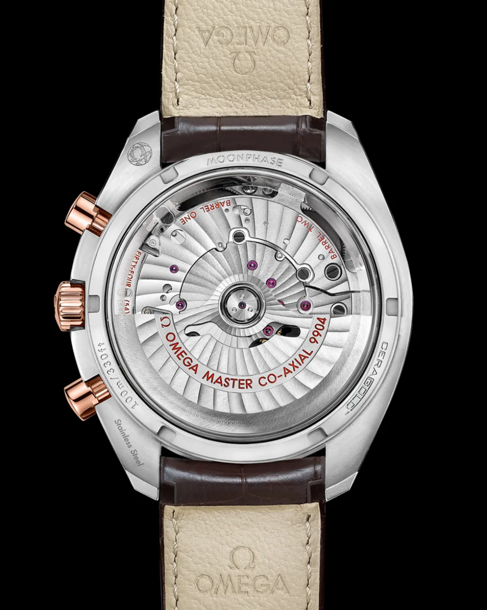 44.25 mm, steel ‑ Sedna™ gold on leather strap