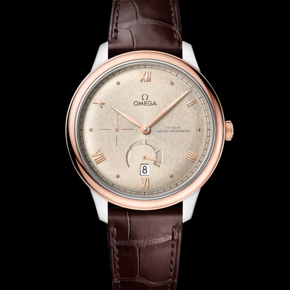 41 mm, steel ‑ Sedna™ gold on leather strap