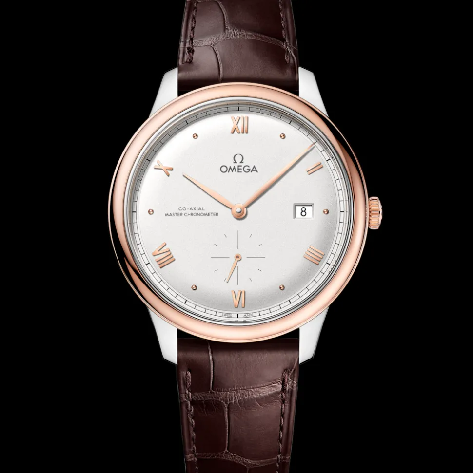 41 mm, steel ‑ Sedna™ gold on leather strap