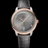 40 mm, steel ‑ Sedna™ gold on leather strap