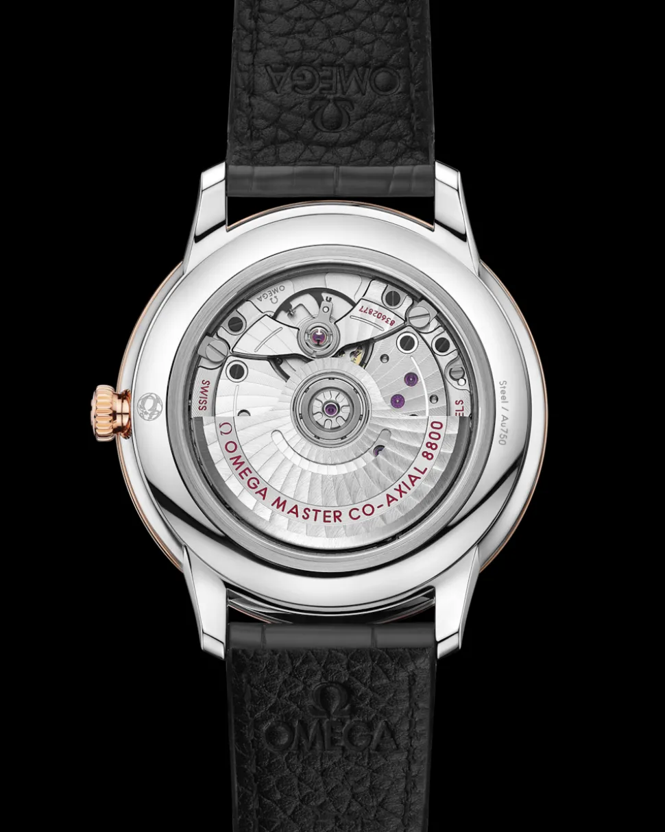 40 mm, steel ‑ Sedna™ gold on leather strap