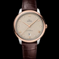 40 mm, steel ‑ Sedna™ gold on leather strap