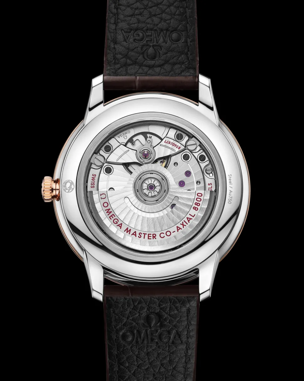 40 mm, steel ‑ Sedna™ gold on leather strap