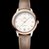 34 mm, steel ‑ Sedna™ gold on leather strap