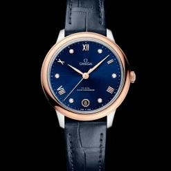 34 mm, steel ‑ Sedna™ gold on leather strap