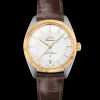 39 mm, steel ‑ yellow gold on leather strap