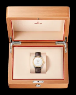 39 mm, steel ‑ yellow gold on leather strap