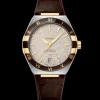 41 mm, steel ‑ yellow gold on leather strap