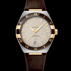41 mm, steel ‑ yellow gold on leather strap
