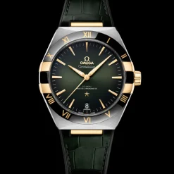 41 mm, steel ‑ yellow gold on leather strap