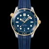 42 mm, steel ‑ yellow gold on rubber strap