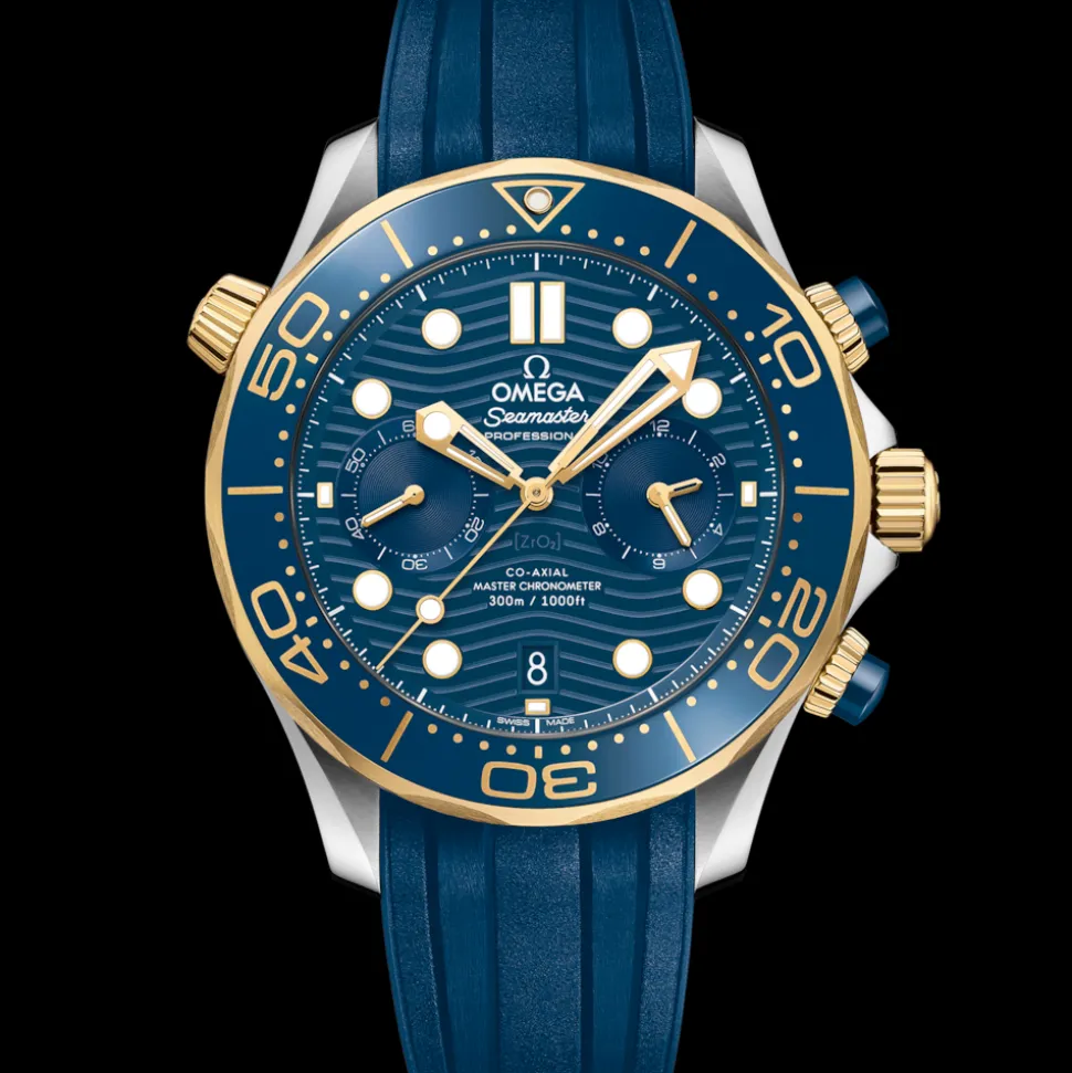 44 mm, steel ‑ yellow gold on rubber strap