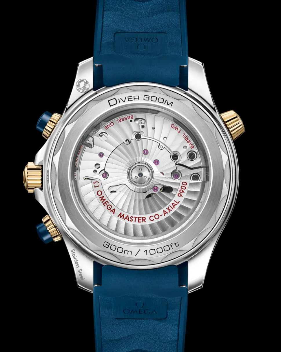 44 mm, steel ‑ yellow gold on rubber strap
