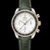 38 mm, steel ‑ yellow gold on leather strap