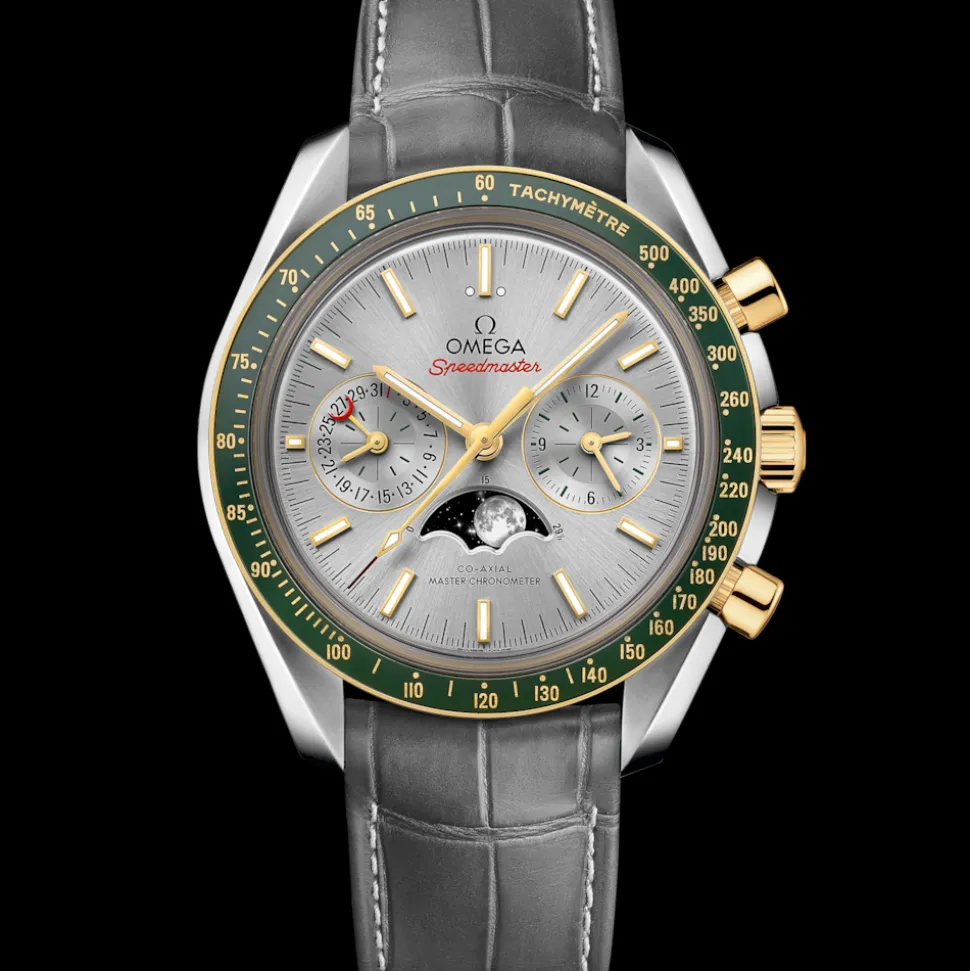44.25 mm, steel ‑ yellow gold on leather strap