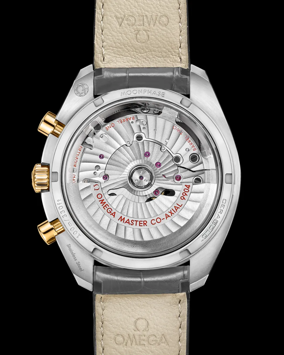 44.25 mm, steel ‑ yellow gold on leather strap