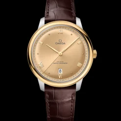 40 mm, steel ‑ yellow gold on leather strap