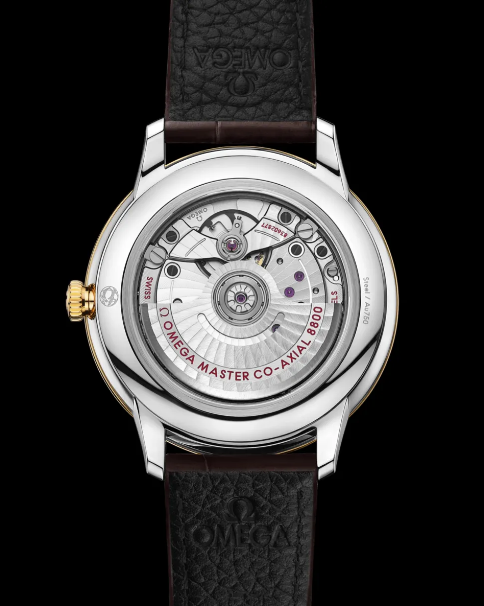 40 mm, steel ‑ yellow gold on leather strap