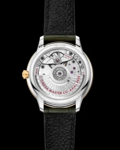 34 mm, steel ‑ yellow gold on leather strap