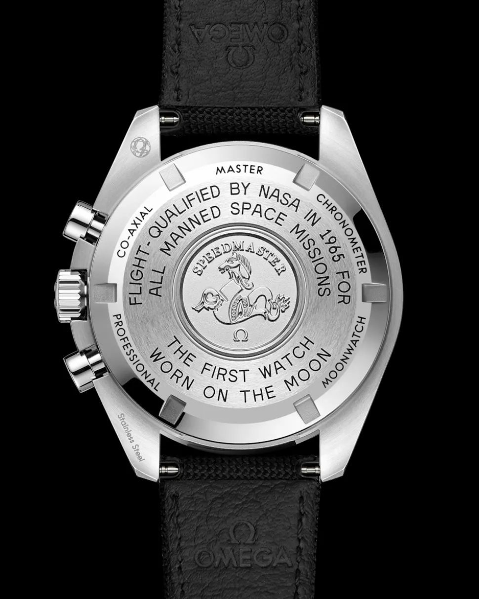 42 mm, steel on coated nylon fabric strap