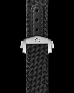 42 mm, steel on coated nylon fabric strap