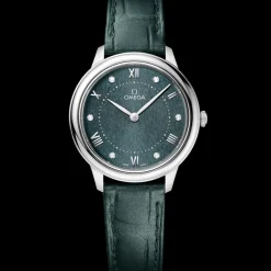 30 mm, steel on leather strap