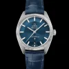 39 mm, steel on leather strap