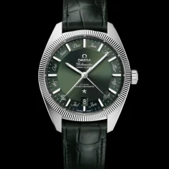 41 mm, steel on leather strap