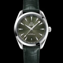 41 mm, steel on leather strap