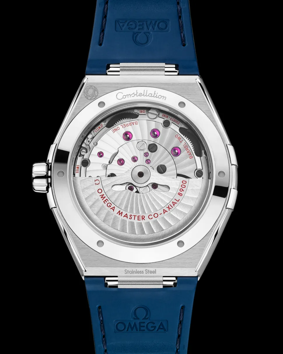 41 mm, steel on leather strap