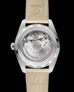 38 mm, steel on leather strap