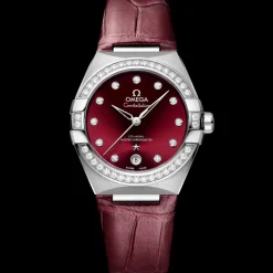 36 mm, steel on leather strap