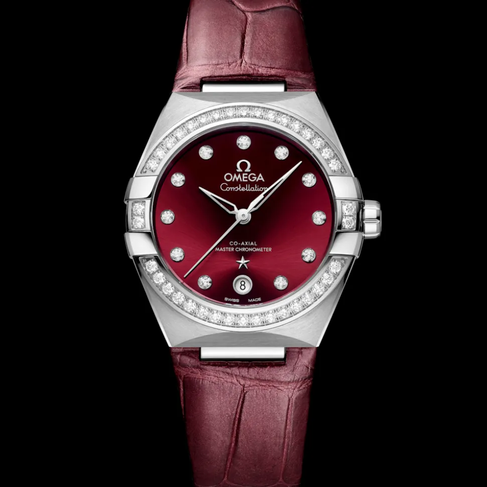 36 mm, steel on leather strap