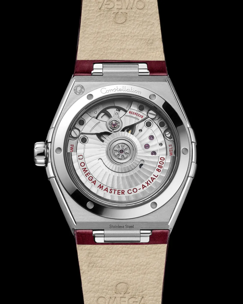 36 mm, steel on leather strap