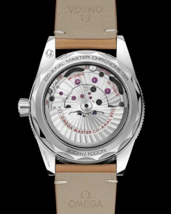 41 mm, steel on leather strap