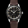 41 mm, steel on leather strap